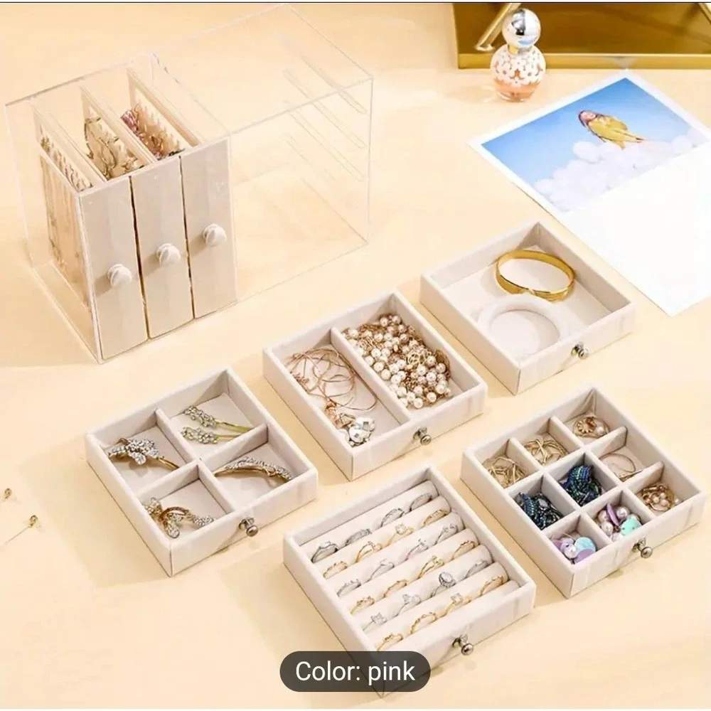 Necklace Ring‎ Organizer Multifunctional Jewelry Holder Box Bedroom Dressing US